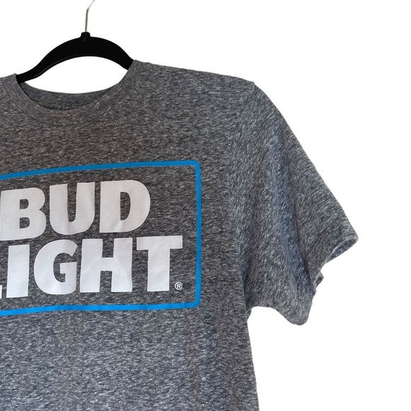 Budlight Graphic Tee Short Sleeve Heathered Gray Women’s Small - Picture 3 of 5